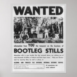 Gezocht: illegale stookapparatuur, 1949. Oorspronk Poster