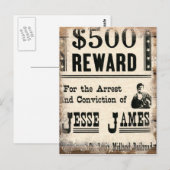 Gezocht Jesse James Briefkaart (Voorkant / Achterkant)
