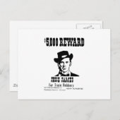 Gezocht Jesse James Briefkaart (Voorkant / Achterkant)
