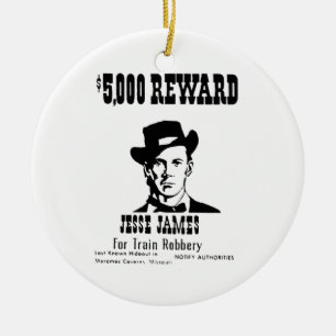 Gezocht Jesse James Keramisch Ornament