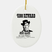 Gezocht Jesse James Keramisch Ornament (Voorkant)