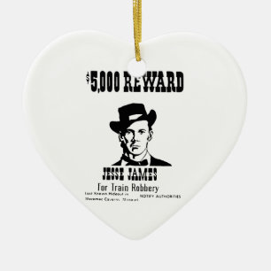 Gezocht Jesse James Keramisch Ornament