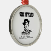 Gezocht Jesse James Metalen Ornament (Rechts)