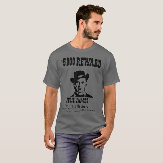 Gezocht Jesse James T-shirt (Voorkant volledig)
