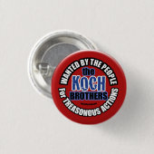 Gezocht: Koch Brothers Ronde Button 3,2 Cm (Voorkant /achterkant)