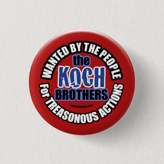 Gezocht: Koch Brothers Ronde Button 3,2 Cm (Voorkant)