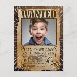 GEZOCHT! manga stijl party uitnodigingskaart Uitnodiging Briefkaart