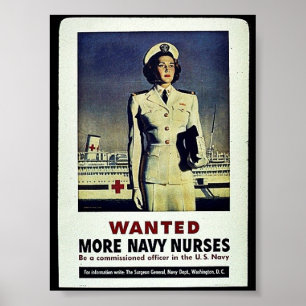 Gezocht meer marineverpleegsters poster