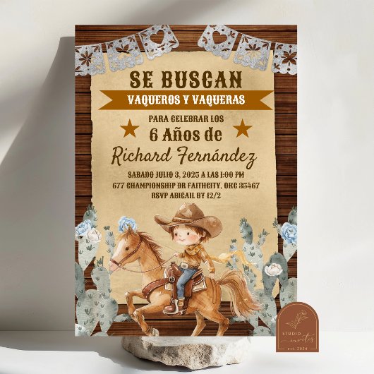 Gezocht Mexicaanse Cowboy Verjaardag Kaart