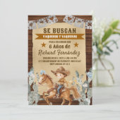 Gezocht Mexicaanse Cowboy Verjaardag Kaart (Staand voorkant)