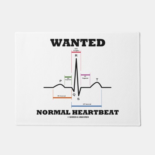 Gezocht normaal hartslag ECG-elektrocardiogram Deurmat (Voorkant)