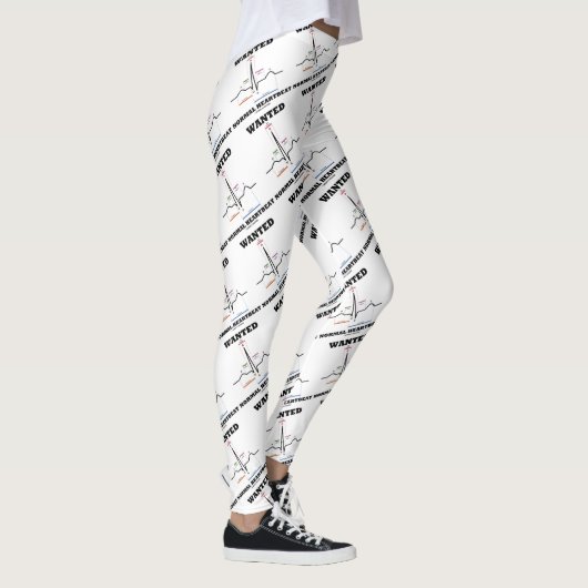 Gezocht normaal hartslag ECG-elektrocardiogram Leggings (Rechts)