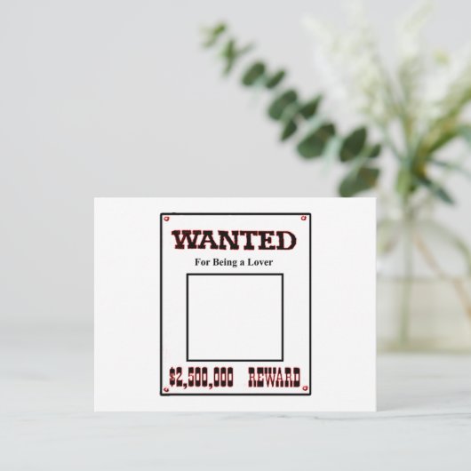 Gezocht om een Lover Rood te zijn, de MUSEUM Zazzl Briefkaart (Staand voorkant)