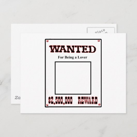 Gezocht om een Lover Rood te zijn, de MUSEUM Zazzl Briefkaart (Voorkant / Achterkant)