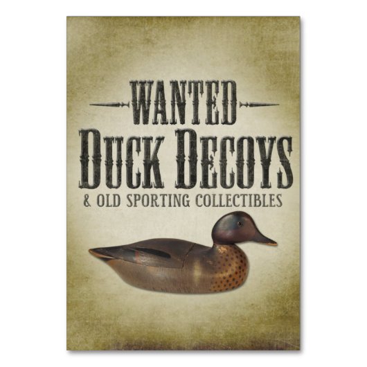 Gezocht - oude Duck Decoys Kaart (Achterkant)