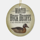 Gezocht - oude Duck Decoys Keramisch Ornament (Links)