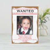 GEZOCHT Oude Westerne Fotoflyer feestuitnodiging Kaart (Staand voorkant)