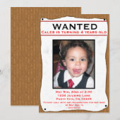 GEZOCHT Oude Westerne Fotoflyer feestuitnodiging Kaart (Voorkant / Achterkant)