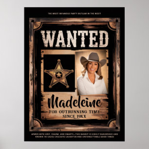 Gezocht Oude Wilde Westen Landelijke Pretfeest Ver Poster