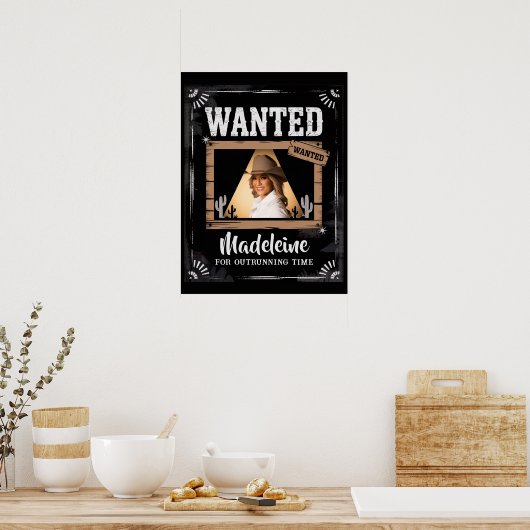 Gezocht Oude Wilde Westen Westerse Plezierige Verj Poster (Keuken)