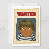 Gezocht persoon met een pantsergevangenenuitnodigi kaart (Voorkant)