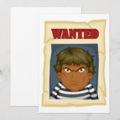 Gezocht persoon met een pantsergevangenenuitnodigi kaart (Voorkant / Achterkant)