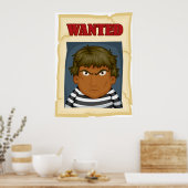 Gezocht persoon poster (Keuken)