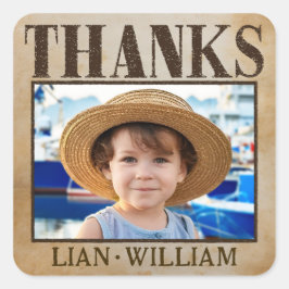 GEZOCHT! Piraten verjaardagsfeest bedankt stickers