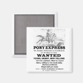 Gezocht Pony Express Rider Magneet (Voorkant / Achterkant)