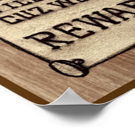 Gezocht Poster (Hoek)