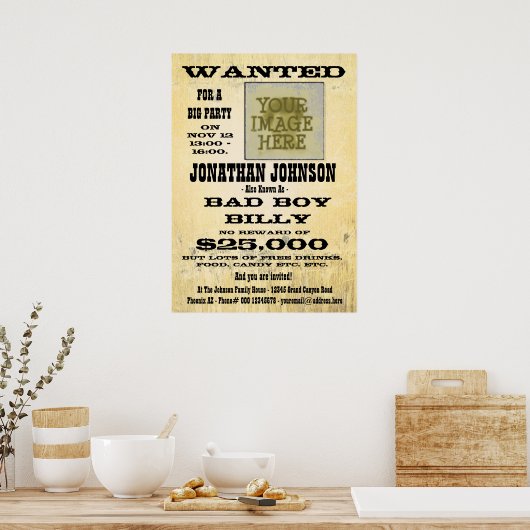 Gezocht Poster (Keuken)