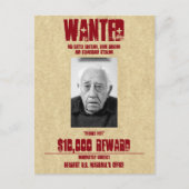 Gezocht Poster Aangepaste Sjabloon Briefkaart (Voorkant)