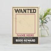 Gezocht Poster aanpassen Lege Sjabloon Editor Kaart (Staand voorkant)