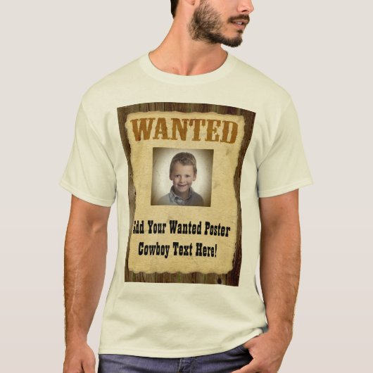 Gezocht Poster,  Afbeelding Lijst T-shirt (Voorkant)