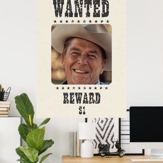 Gezocht Poster - Beloning $ 1 - Old West-stijl (Thuiskantoor)