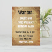 Gezocht Poster Birthday Uitnodiging (Staand voorkant)