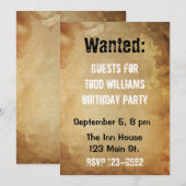 Gezocht Poster Birthday Uitnodiging (Voorkant / Achterkant)