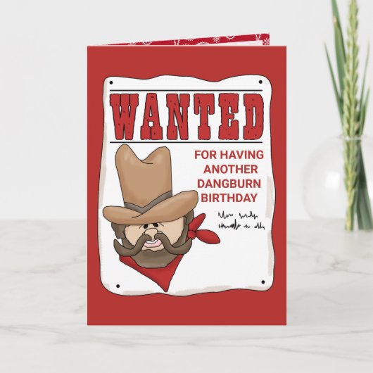 Gezocht Poster Birthday Wenskaart Kaart (Voorkant)