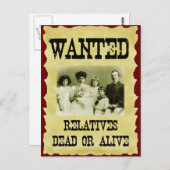 Gezocht Poster Briefkaart (Voorkant / Achterkant)