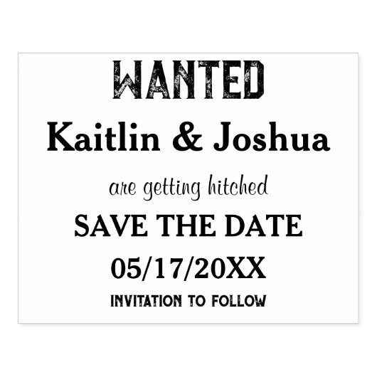 Gezocht Poster bruiloft 🤠 Custom Rubberstempel (Afrduk)