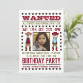 Gezocht Poster, Cartoon Westerne verjaardag Kaart (Staand voorkant)
