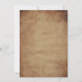 Gezocht Poster, Classic Westerne Verjaardagsuitnod Kaart (Achterkant)