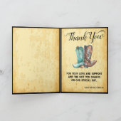 GEZOCHT Poster 🤠 Cowboy Boots Wedding Bedankkaart (Binnen)