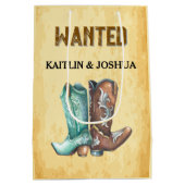GEZOCHT Poster 🤠 Cowboy Boots Wedding Medium Cadeauzakje (Achterkant)