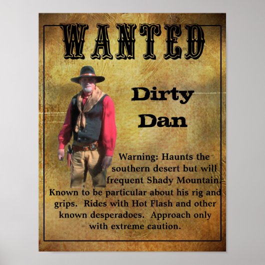Gezocht Poster Dirty Dan (Voorkant)