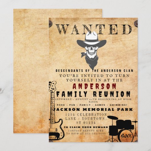 Gezocht Poster Familie reunion Barbeque Kaart (Voorkant / Achterkant)