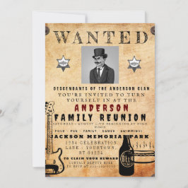 Gezocht Poster Familie reunion Barbeque Uitnodigin Kaart