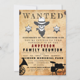 Gezocht Poster Familie reunion Barbeque Uitnodigin Kaart