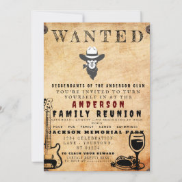 Gezocht Poster Familie reunion Barbeque Uitnodigin Kaart