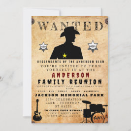 Gezocht Poster Familie reunion Barbeque Uitnodigin Kaart